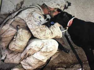 Ground soldier with dog