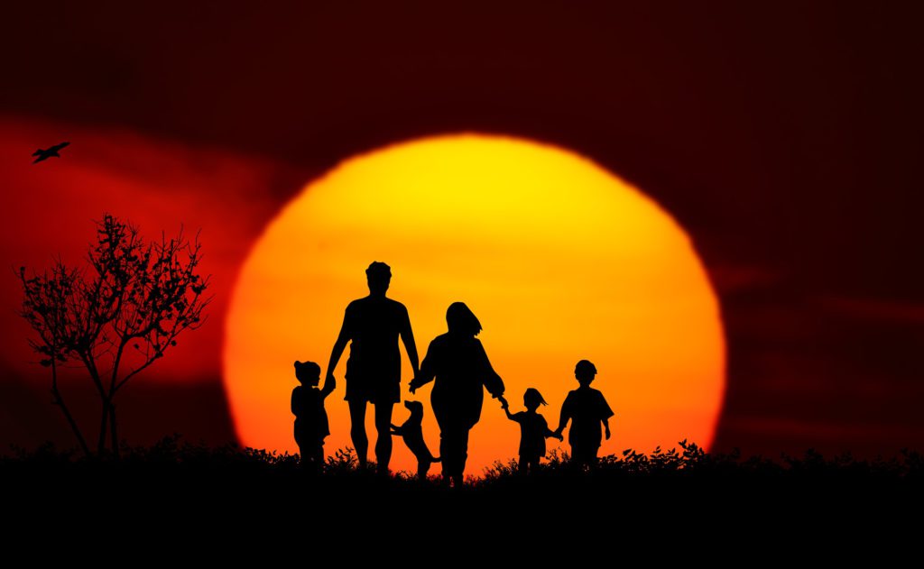 Sunset Family landscape